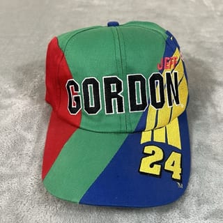 Vintage Jeff Gordon 24 DuPont NASCAR Racing Hat Cap Snap Back Multi-Color 90s