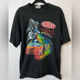 Vintage 1996 Dupont Refinish‎ Racing #24 Jeff Gordon NASCAR T-Shirt Men’s Sz Lrg