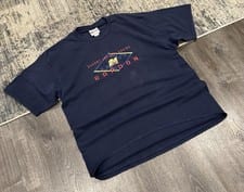 Vintage 90s Jeff Gordon T Shirt DuPont Racing—MADE IN USA—Embroidered Faded XXL