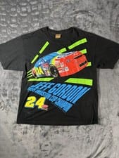 Vintage Jeff Gordon NASCAR DuPont 1994 T Shirt Size Large XL Black Graphic 90s
