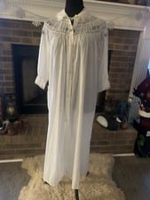 Vintage M.C. Schrank womens Dupont floral Dressing gown Robe lingerie Sz 34