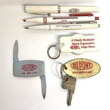 Dupont Edge Moor Plant Zippo Pocket Knife, Keychains, Pens, Vintage Memorabilia