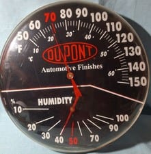 Vintage DuPont Automotive Finishes Paint Advertising Thermometer 12"
