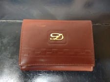 Vintage Dupont International Tri Fold Wallet, Coin Purse, Brown