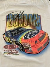 Jeff Gordon 1994 Vintage Graphic T-Shirt Men's Large Dupont NASCAR Single Stitch