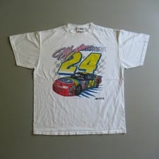 Vintage 90s Nascar T Shirt 24 Jeff Gordon 1998 Dupont USA Racing XL