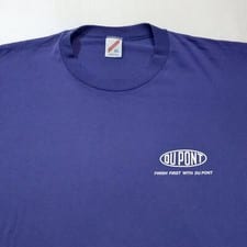 90s DUPONT Paint Finish Purple T-Shirt Vintage USA XL