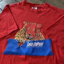 Vintage 90s Tour DuPont Cycling Jaguar Single Stitch Graphic T-Shirt Men’s Large