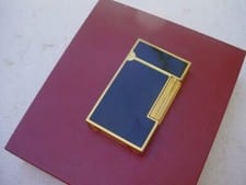 Vintage Dupont Butane Lighter w/ Chinese Lacquer Black Inlay. Box & Papers!!