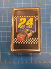 Jeff Gordon #24 DuPont NASCAR Metal Cigarette Case Business Card Holder Vintage