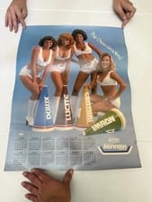 Vintage 1980 DuPont Automotive Refinish Products Pin Up Calendar